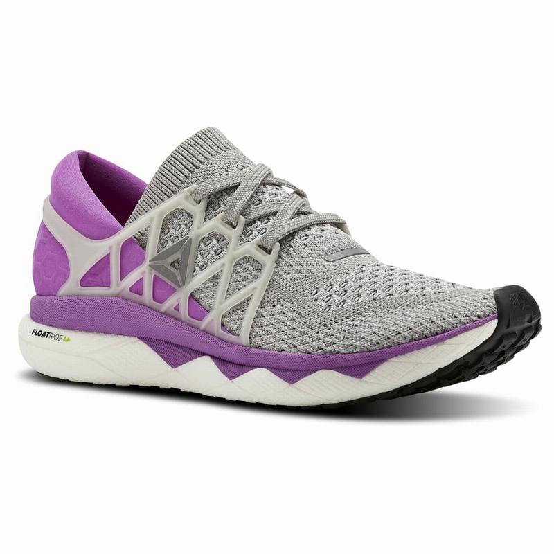 Adidasi Alergare Reebok Custom Floatride Run Dama Gri/Violet/Albi Romania BY8231XT